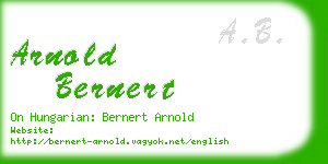 arnold bernert business card